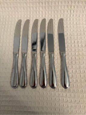 Towle Double Border Line Dinner Knives Set Of 6